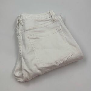 Good American Women's 10/30 White Denim Straight Leg‎ Jeans